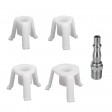 Voilamart Pneumatic Air Brake Bleeder kit Fluid Extractor 4 Adapters Set with Fill Bottle 